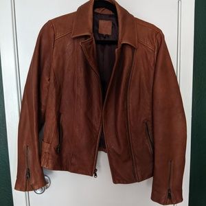 Genuine Leather Gap Moto Jacket
